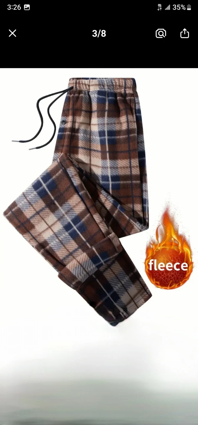 Pantalones largos de cuadros 4 colores disponibles