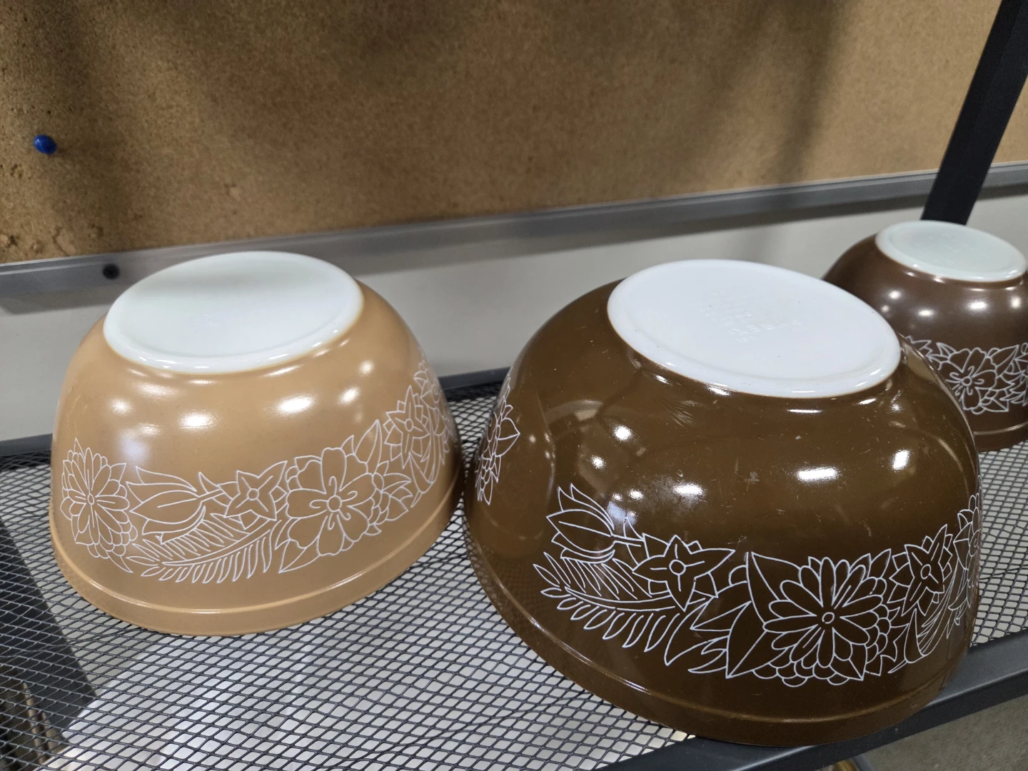 Pyrex Mixing Bowls Set - chocolate woodland Floral Pattern - photo 5