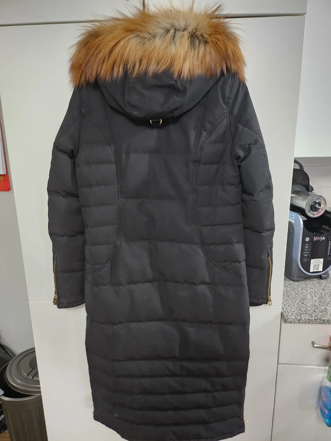 Moose Knuckles long Black Puffer Parka with Fur Hood - photo 2