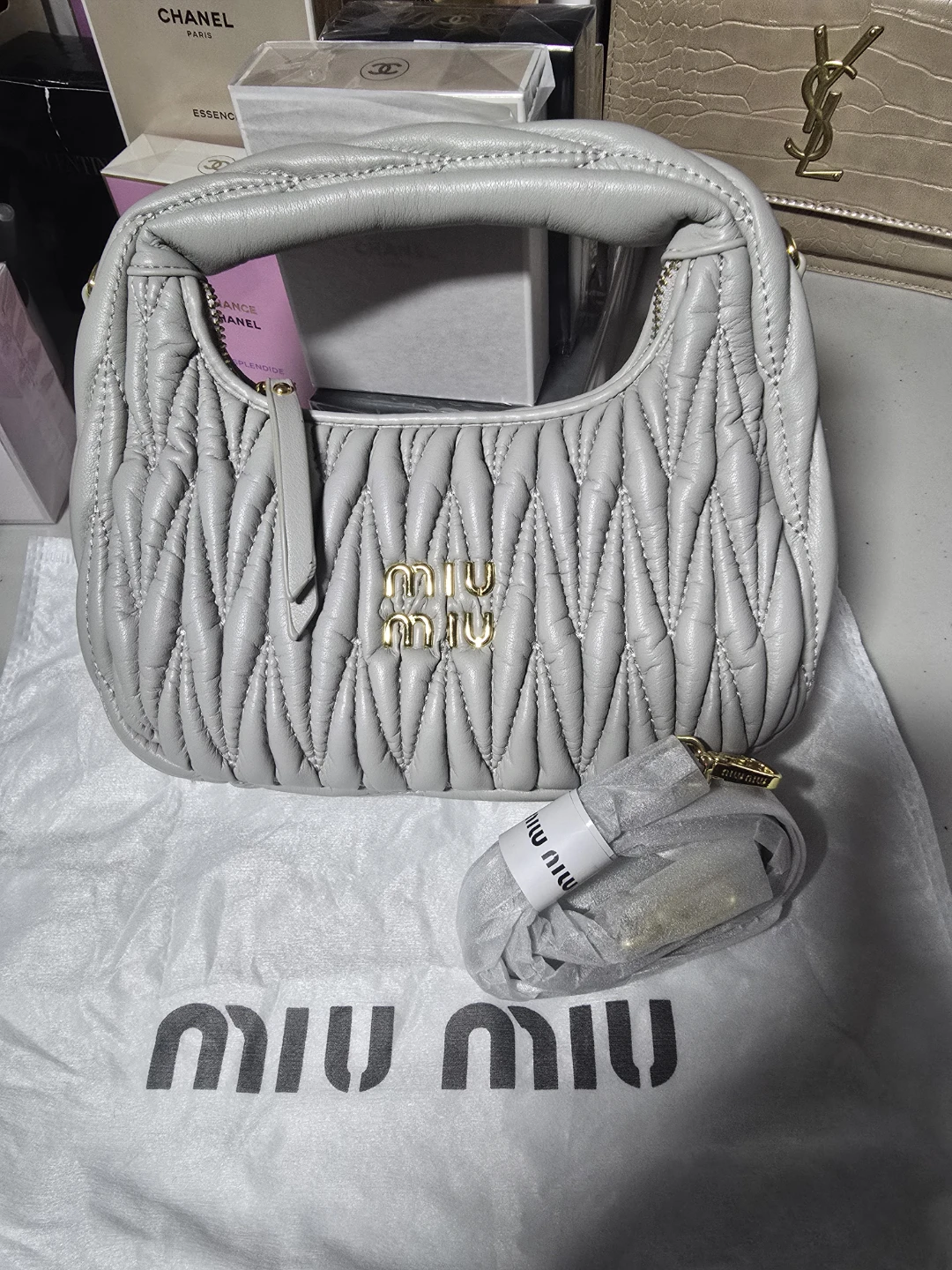 Leather Mini Hobo Bag with Strap