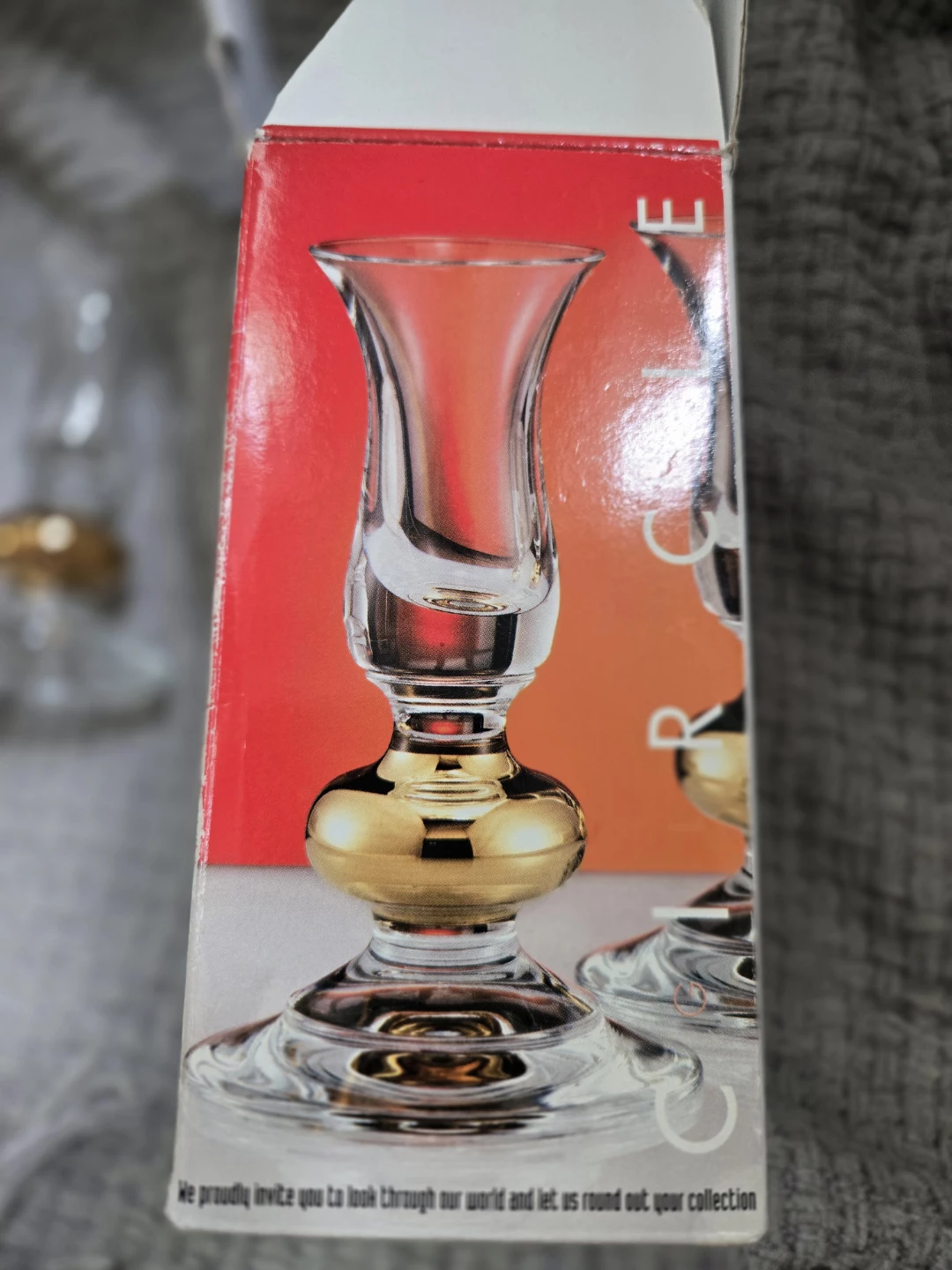 Precious Set of 2 Glass Candlesticks with Gold Accent - photo 4