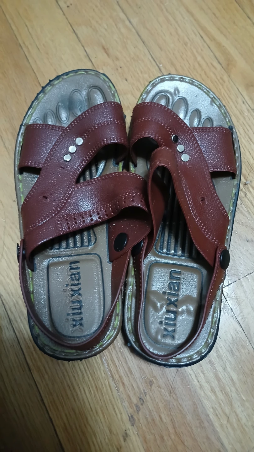 Brown Leather Sandals - Size 41