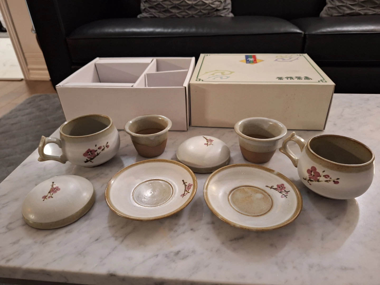 Korean Artistic Tea Set for 2 Brand New
