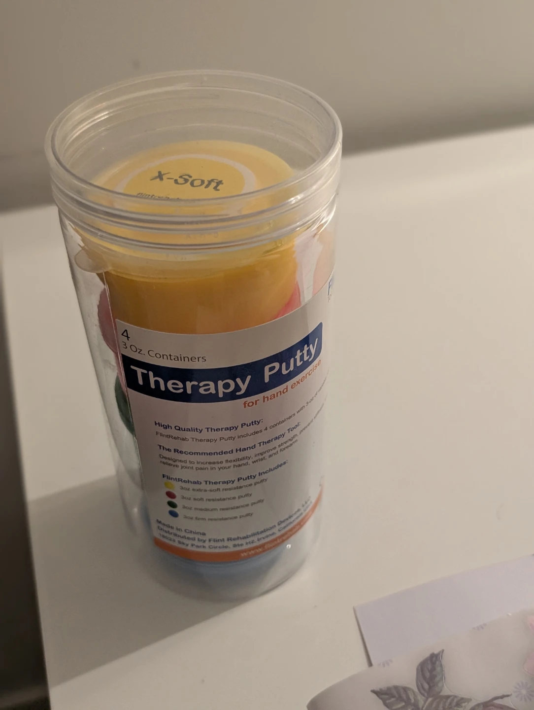 FlintRehab Therapy Putty for Hand Exercise - 4 x 3oz Containers