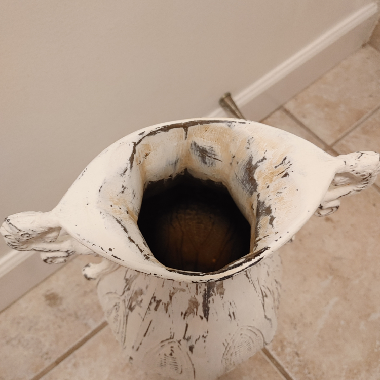 Distressed White Decorative Vase - photo 2