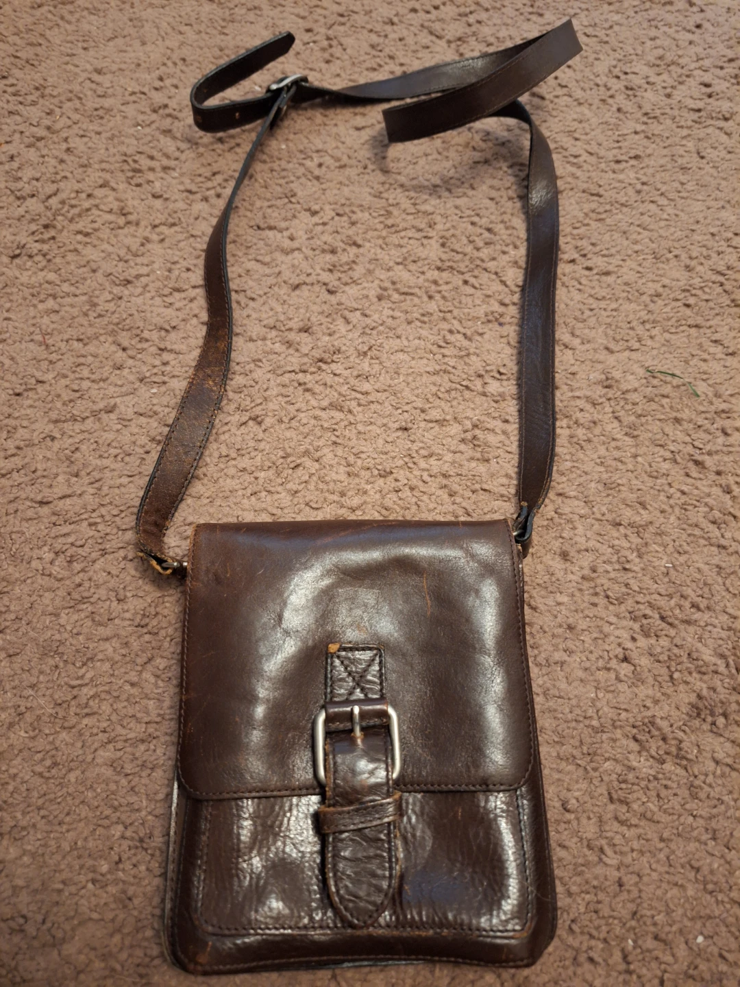 Aldo Brown Leather Crossbody Bag