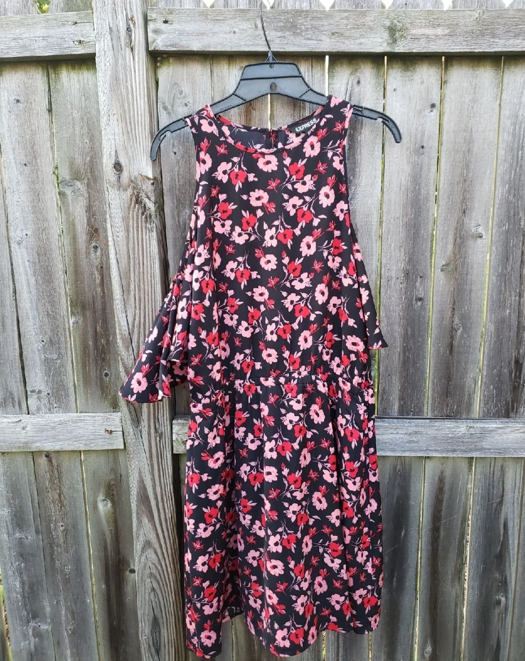 Express Floral Cold Shoulder Dress