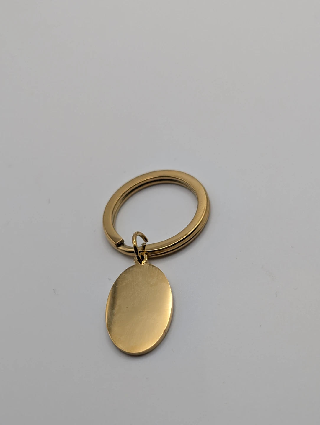Gold Oval Blank Keychain (3 for $10)