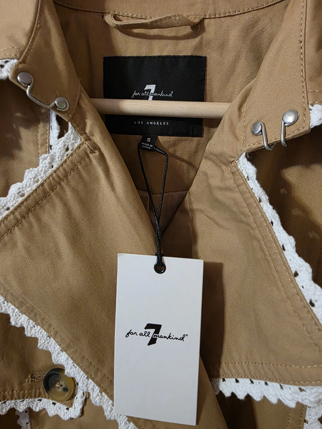 7 For All Mankind Trench Coat - Size S NWT - photo 3