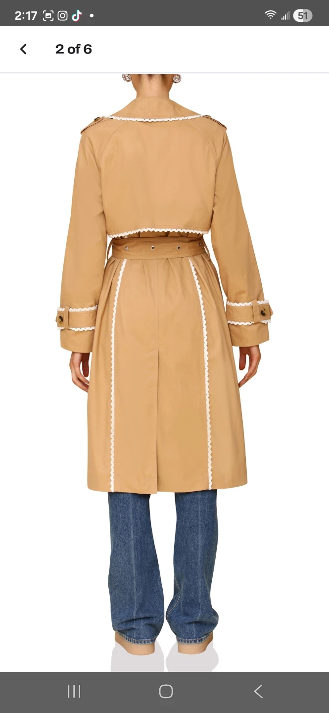 7 For All Mankind Trench Coat - Size S NWT - photo 4