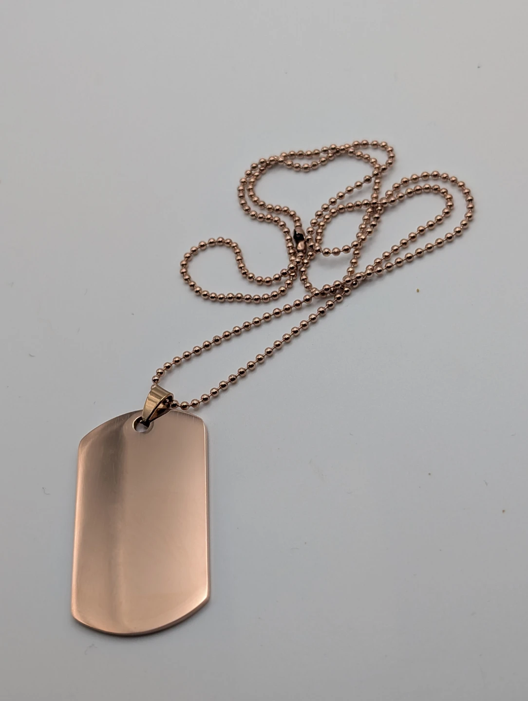 Rose Gold Dog Tag Necklace (3 for $10)