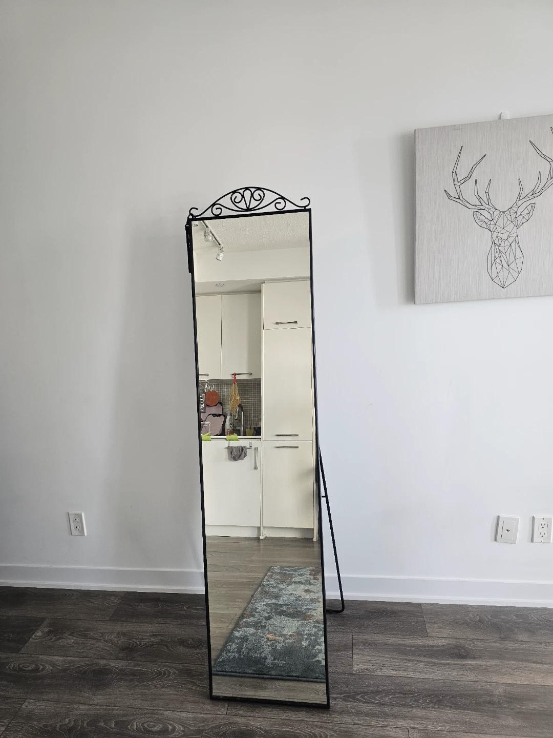 IKEA Standing Mirror, Black 40x167 cm
