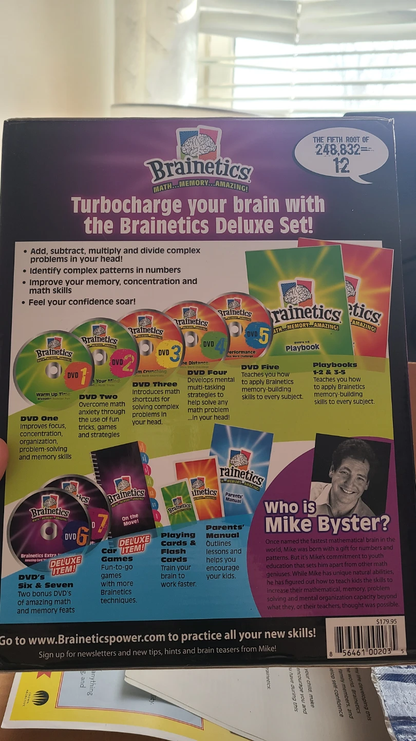 Brainetics Deluxe Set Math Memory Skills Educational DVDs