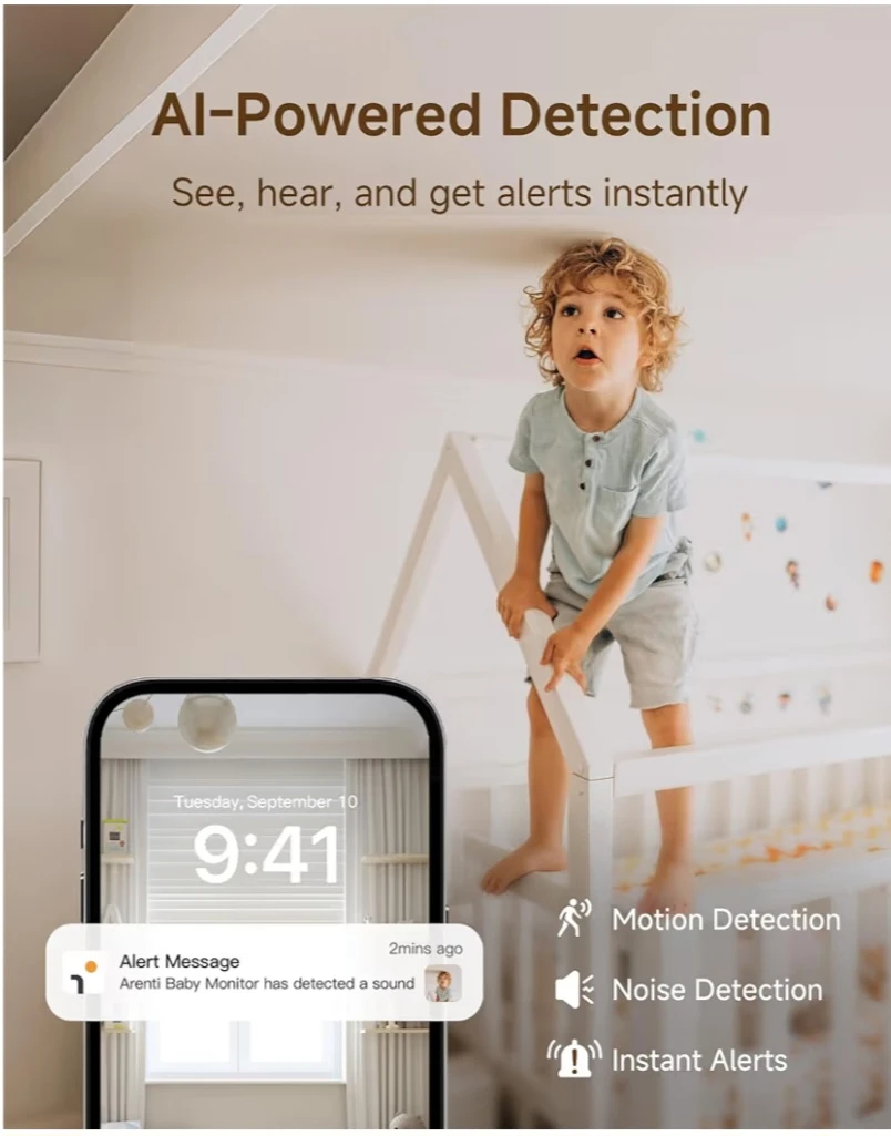 Arenti Baby Monitor with 2 Cameras and 5" Display - photo 5