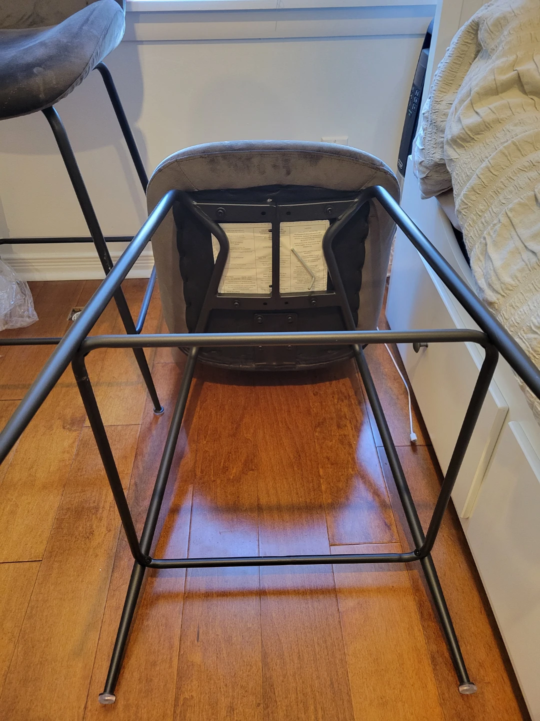 Grey Bar Stools - Set of 2 - photo 4