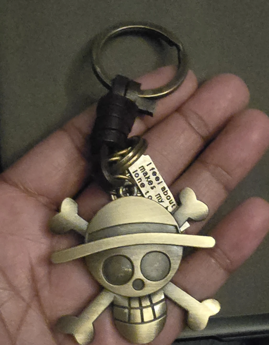 🥕One Piece Luffy Jolly Roger Metal Keychain - photo 4