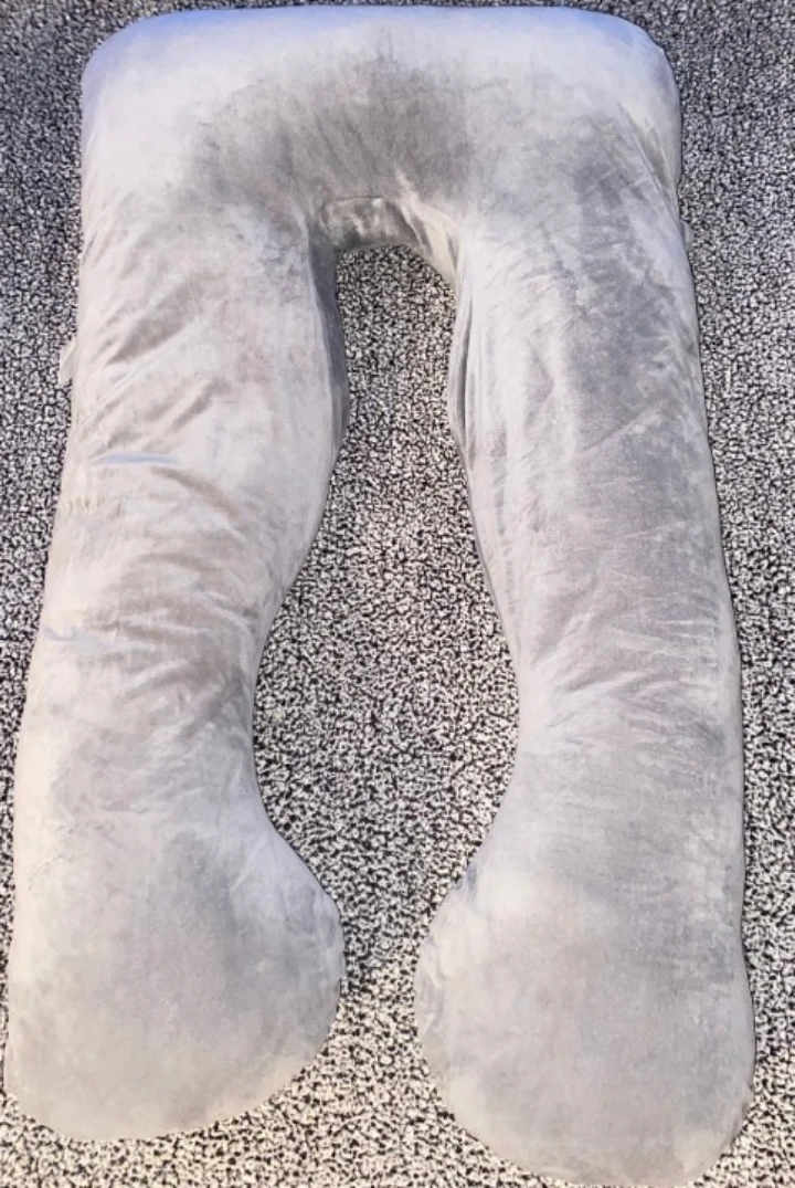 Grey U-Shaped Body Pillow