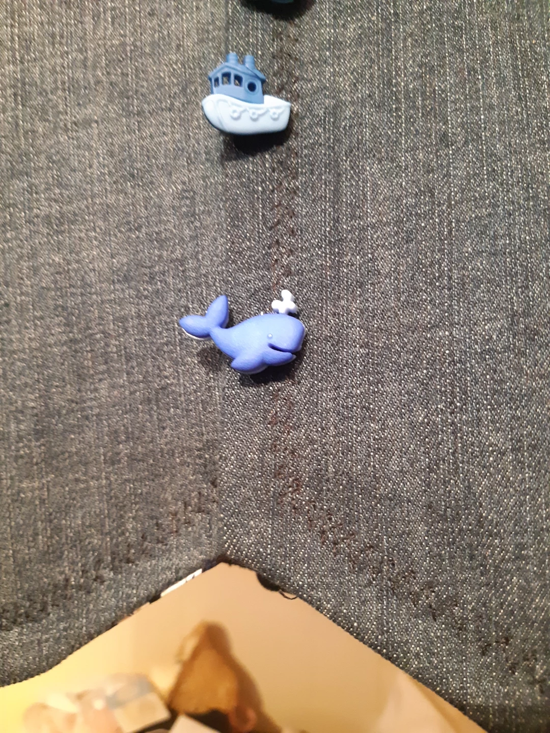 Handmade Denim Vest with Boat Buttons - photo 2