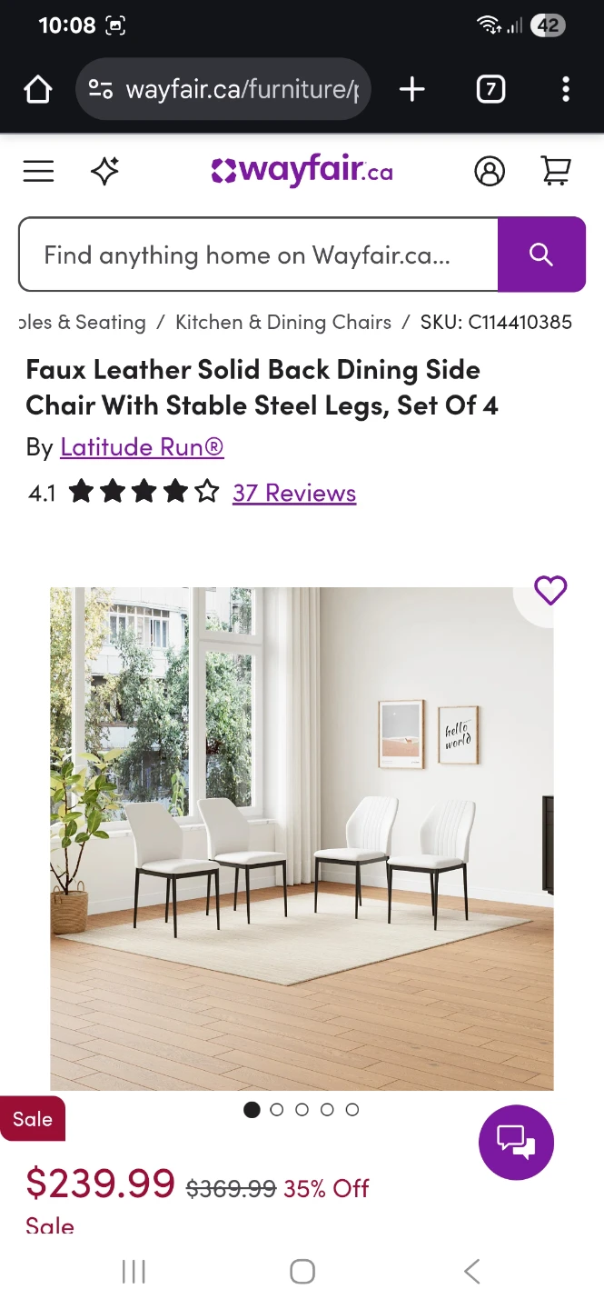Latitude Run Faux Leather Dining Chairs - Set of 4 - photo 2