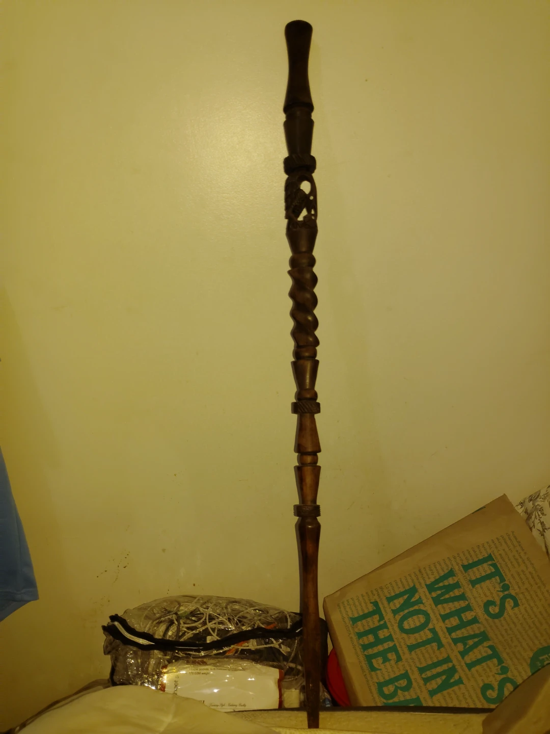 Vintage Carved Wooden Walking Stick