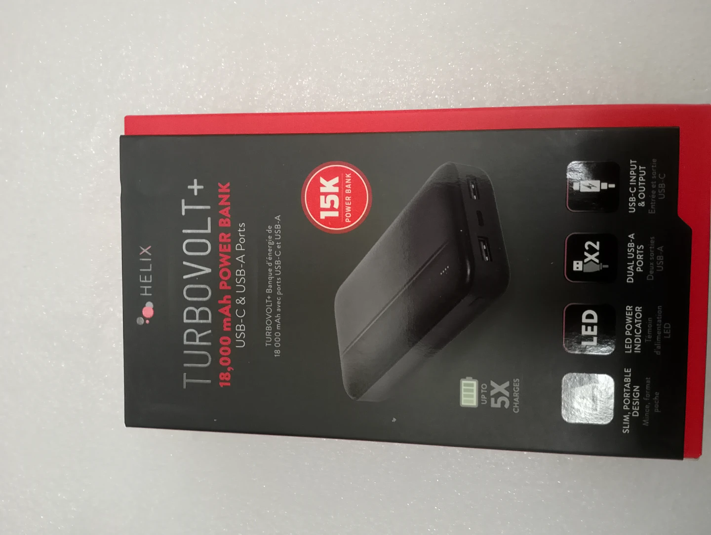BNIB !!! Original Helix TurboVolt+ 18,000 mAh Power Bank - New!