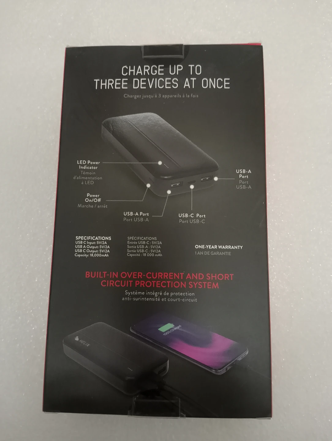 BNIB !!! Original Helix TurboVolt+ 18,000 mAh Power Bank - New! - photo 2