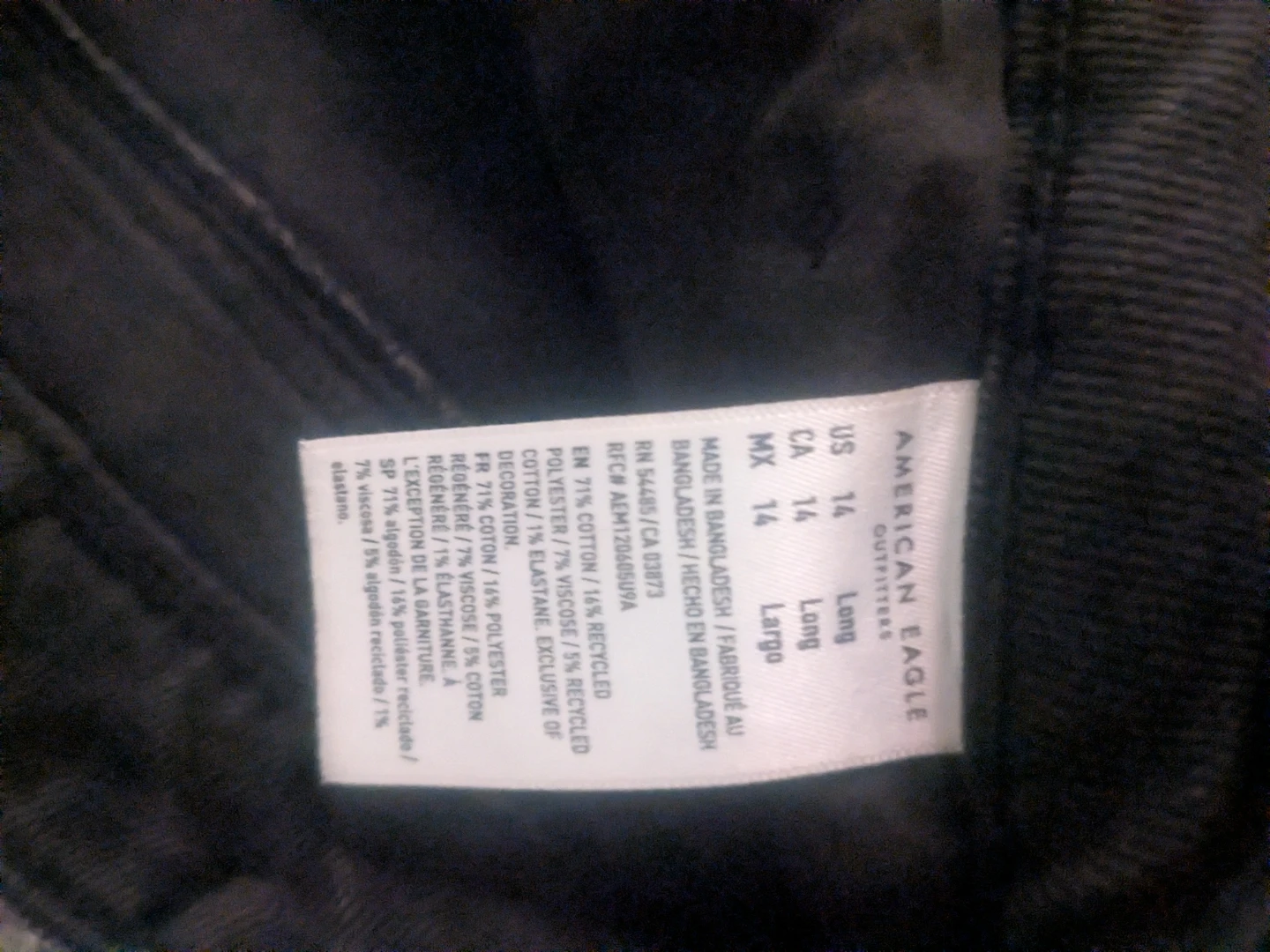 American Eagle Black Curvy Fit Mom Jeans - Size 14 Long - photo 4