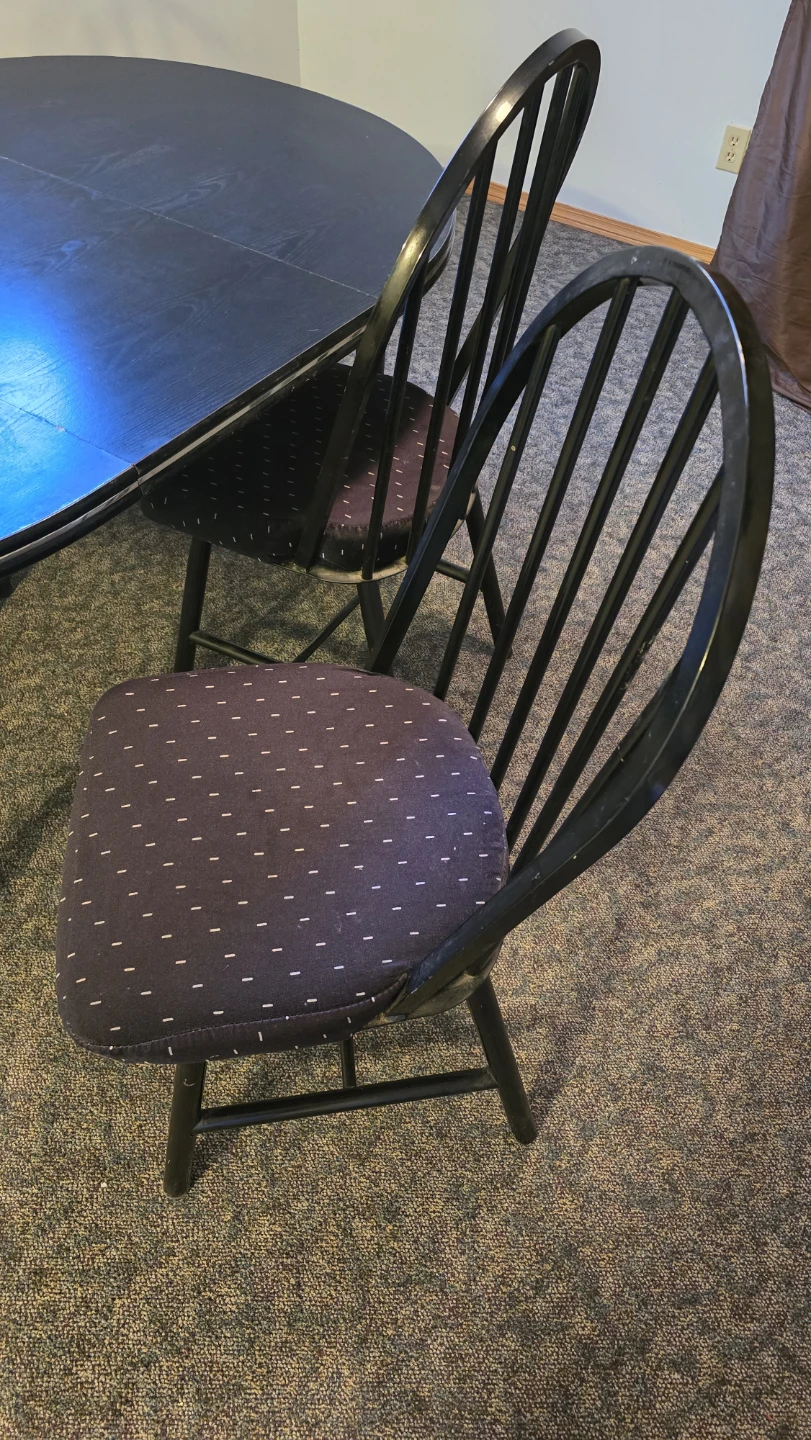 Black Dining Table Set with 4 Chairs - photo 5