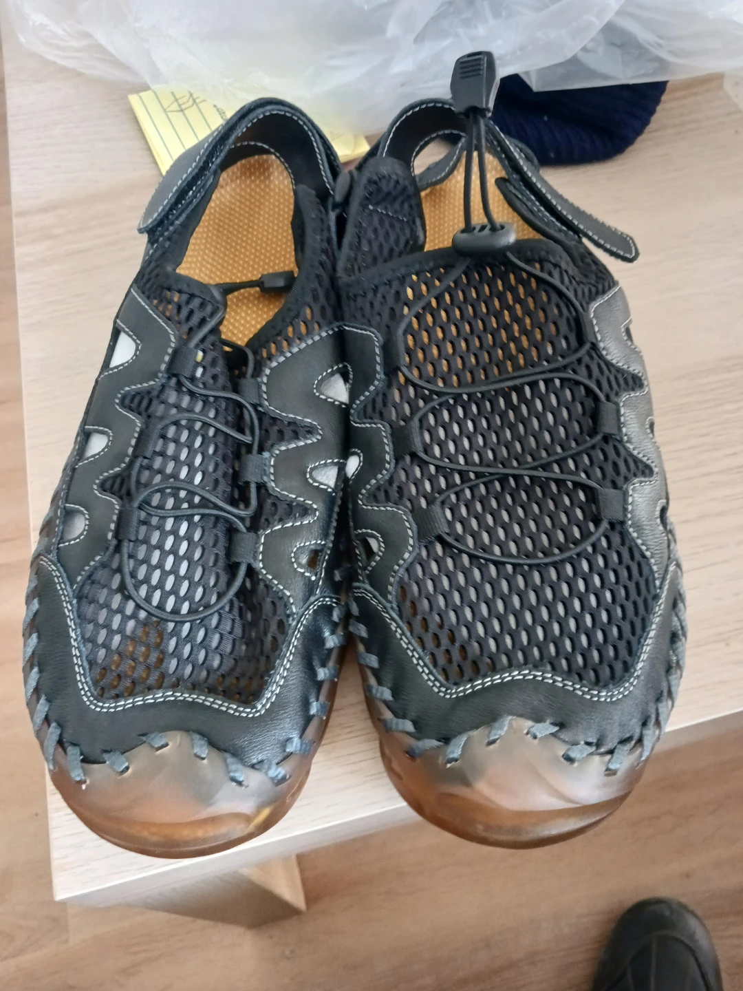 Black Leather Fisherman Sandals - photo 3