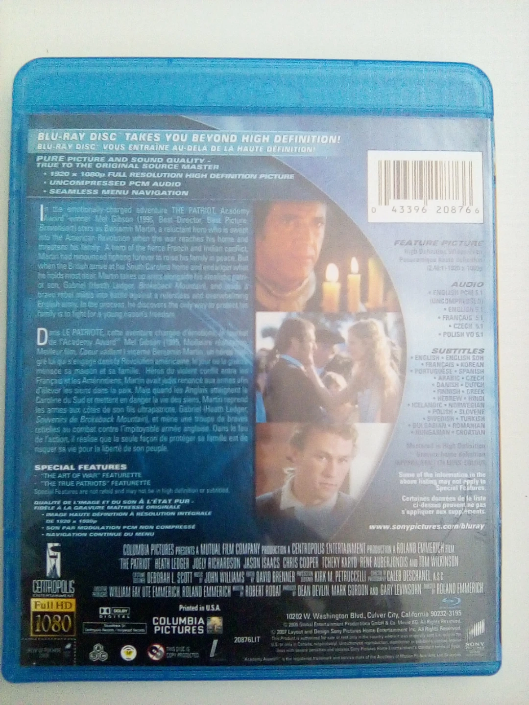 The Patriot Extended Cut Blu-Ray Disc - photo 2