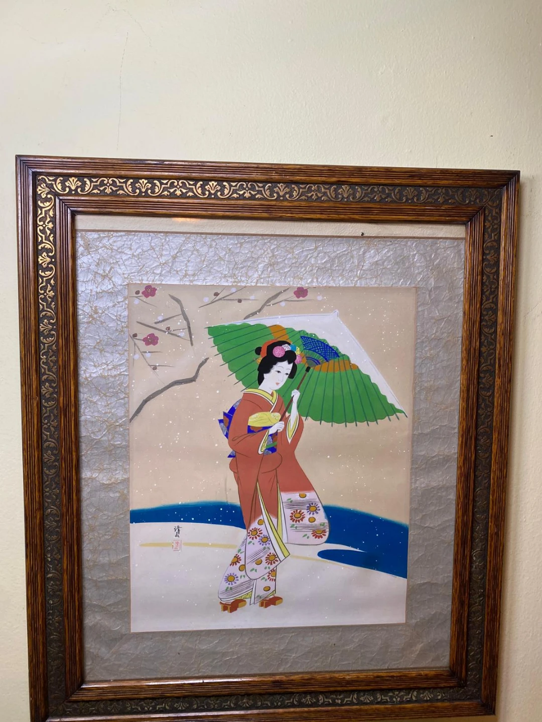 Framed Japanese Woman Print - 24x20 inches