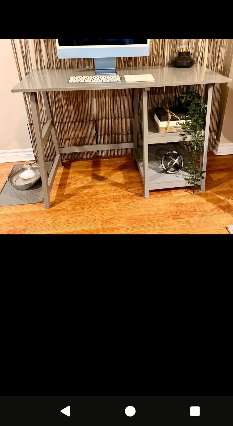 Grey Wooden Desk with Shelves PLUS chair - photo 4