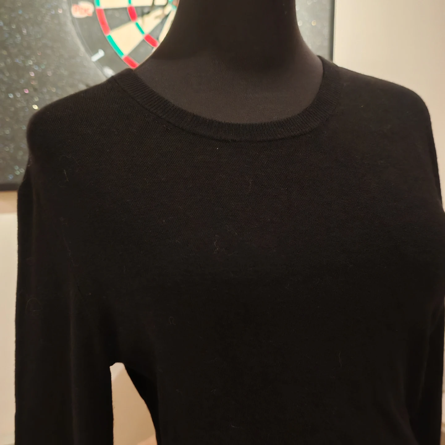 Maje Black Wool Drape Sweater Rolland Open Back Midi Dress s - photo 4