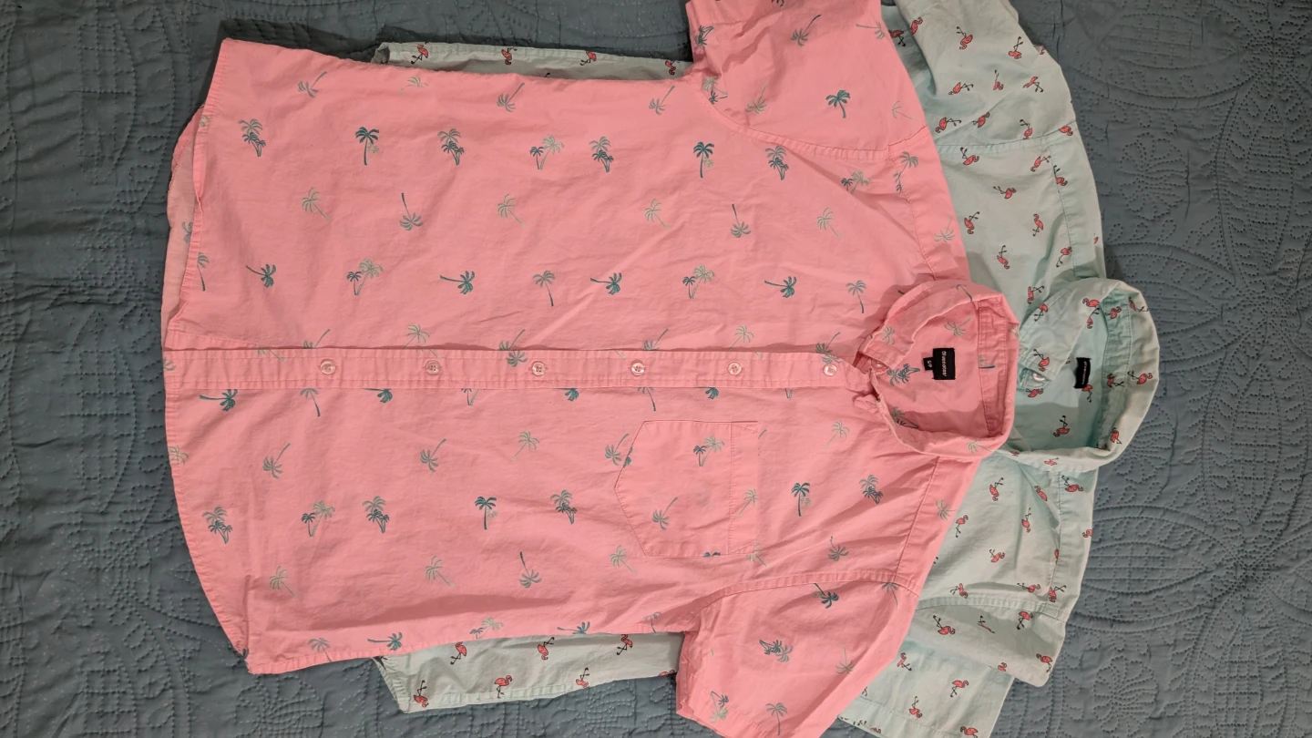 Bluenotes Pink Palm Tree Button-Up Shirt - photo 2