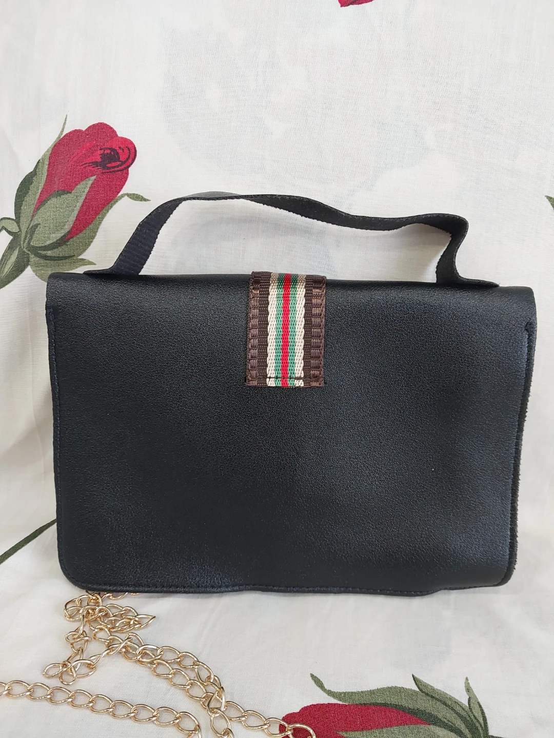 Stylish Black & Beige Shoulder Bag - photo 3