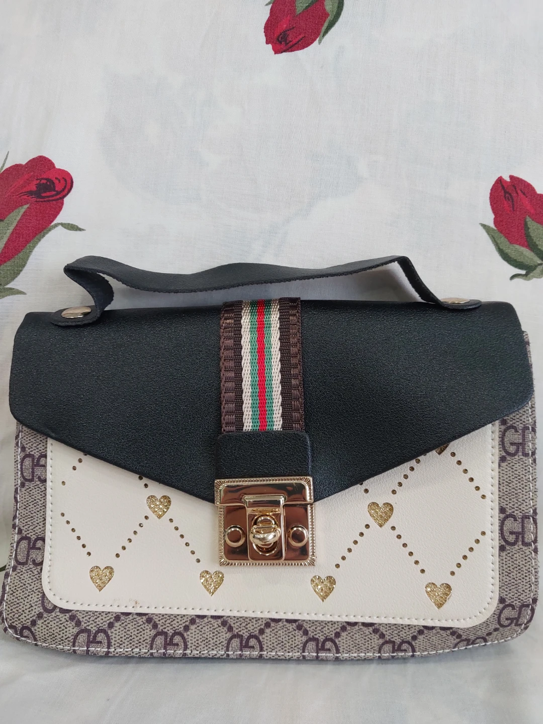 Stylish Black & Beige Shoulder Bag - photo 4