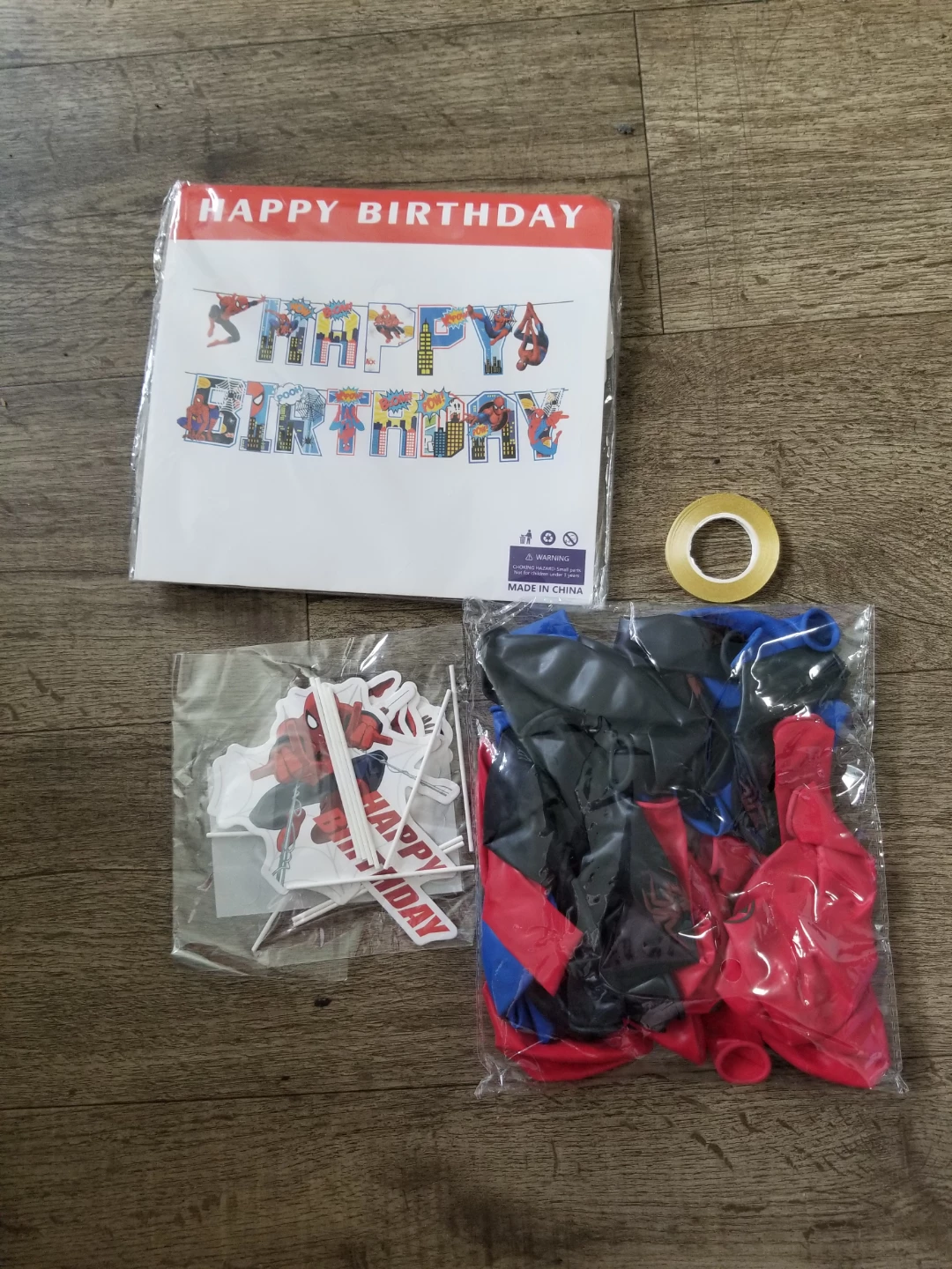 Spider-Man Happy Birthday Banner and Balloon Set