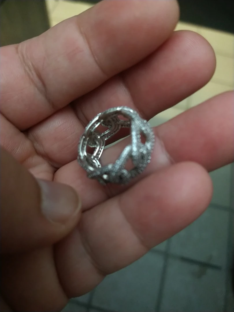 Silver Braided Ring with zirconia - photo 2