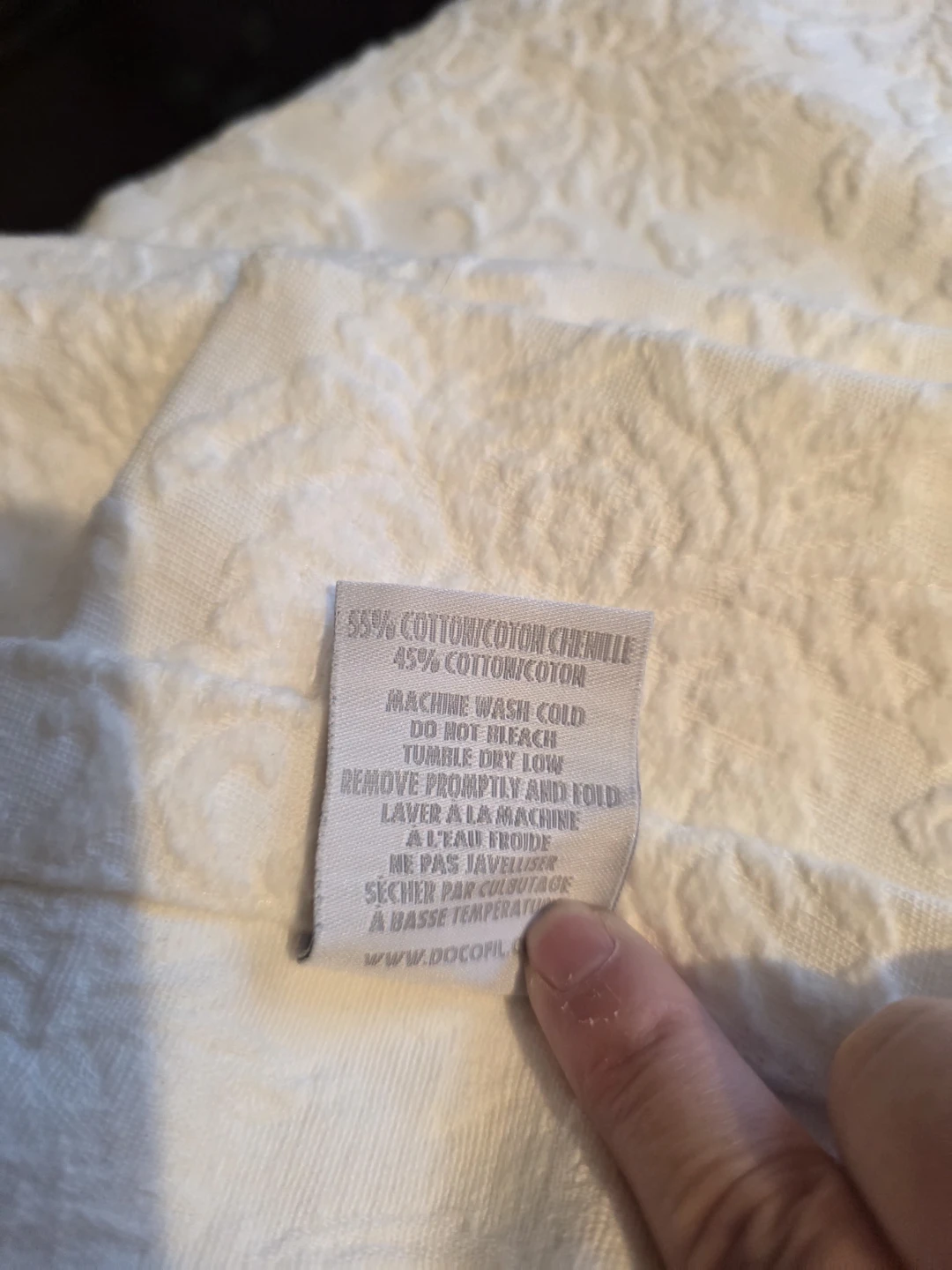 Docofil White Chenille queen size Bedspread - photo 3
