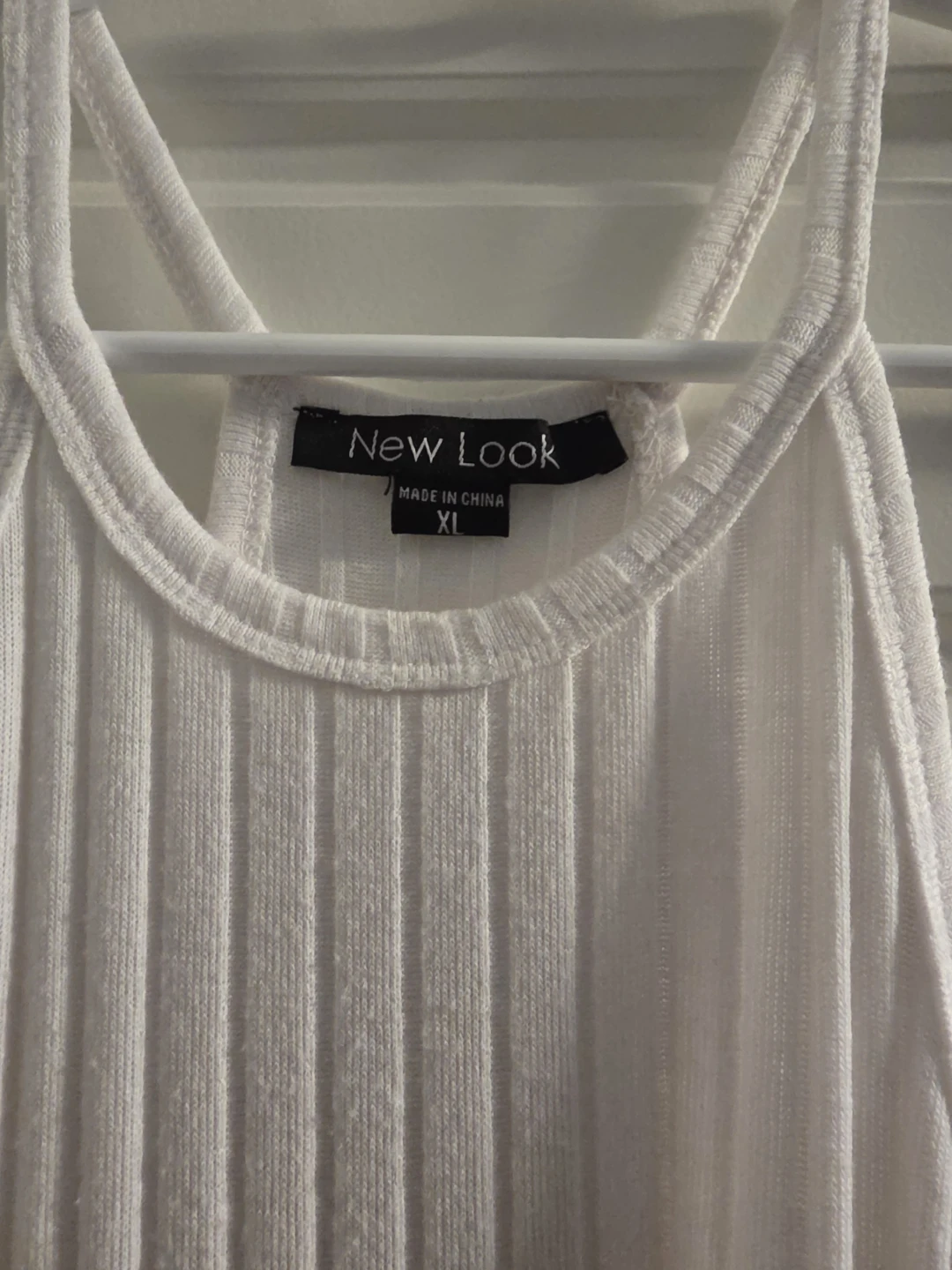 New Look White Ribbed Maxi Dress - Size XL - photo 2