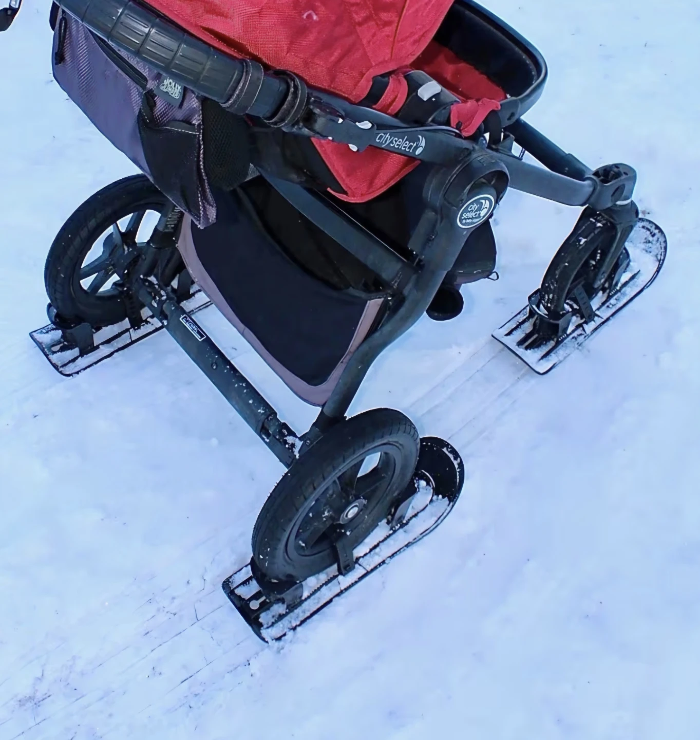 PremierSki Skis for Strollers, Wheels 4"-16" Set of 4