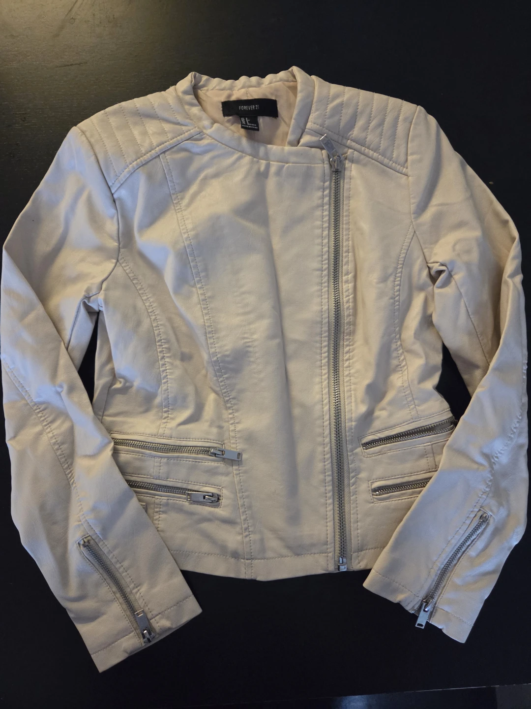 Forever 21 Beige Jacket - Size Small