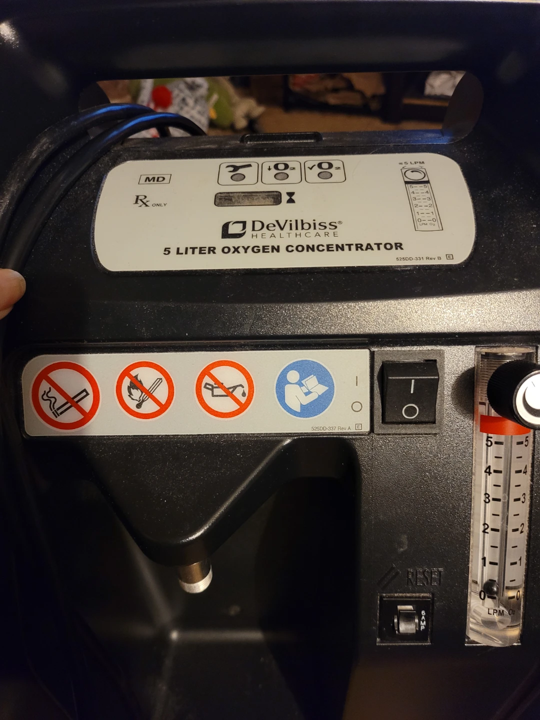 DeVilbiss 5 Liter Oxygen Concentrator - photo 2