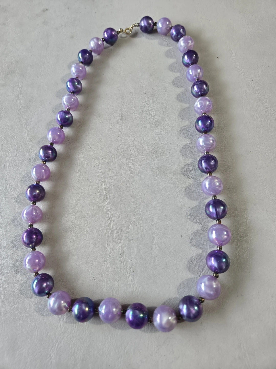 Purple Pearl Beaded Necklace
