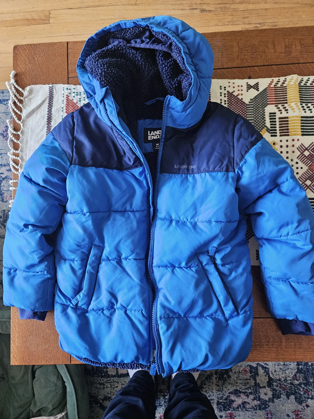 Lands' End Kids' Puffer Jacket - Size M (5-6)
