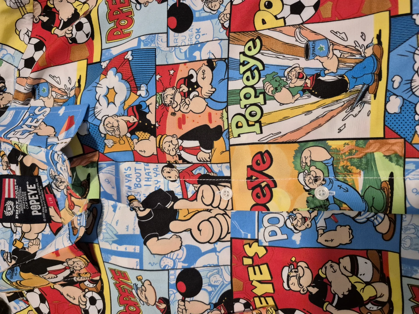 Phat Farm x Popeye Button Up Shirt - L