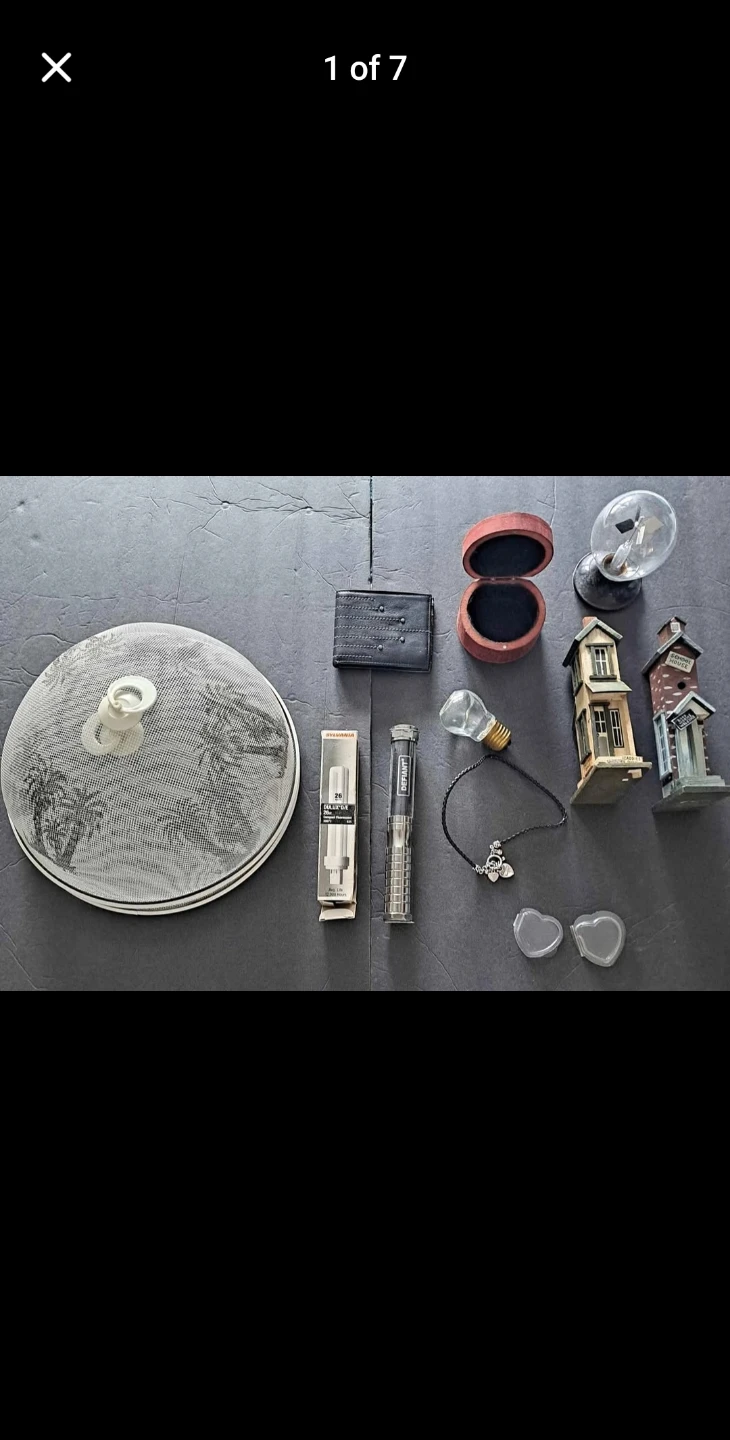 Assorted Lot: Food Cover, Wallet, Jewelry Box, Lights, and Decor