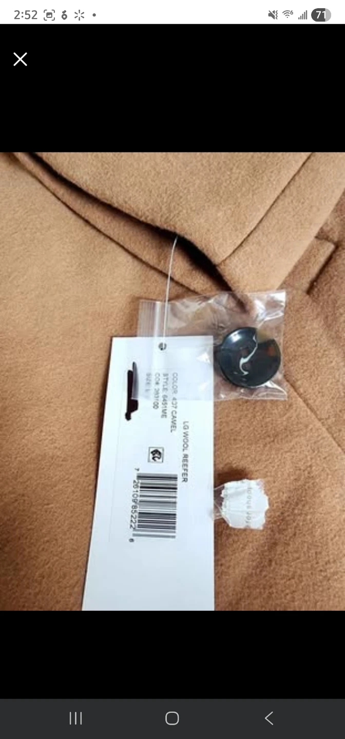 Maralyn & Me Camel Wool Blend Coat - Size L - photo 3