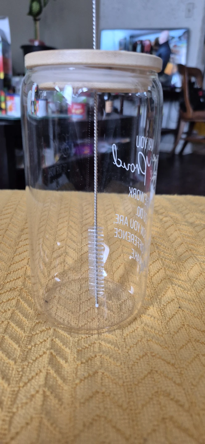 Glass Tumbler with Lid & Straw - photo 2