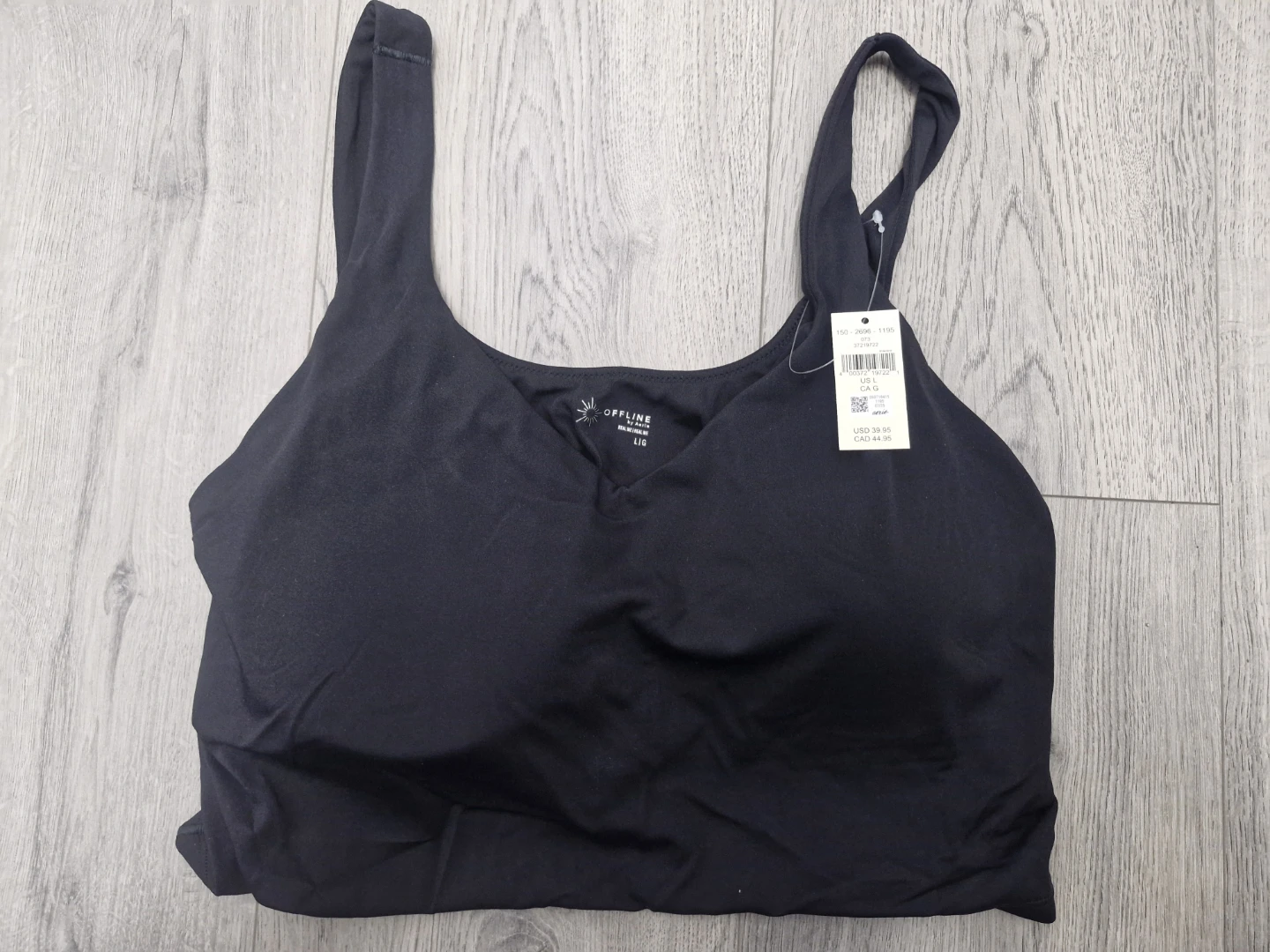 Aerie Offline Real Me Bra - Black, Size L